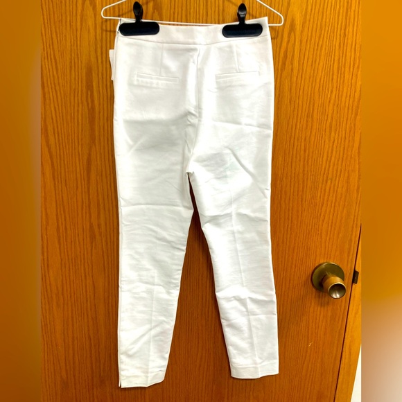 Women’s white side-zip size 4 cigarette trousers NWT - Picture 2 of 6